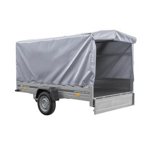 Przyczepka jednoosiowa 264x150 UNITRAILER GARDEN 265 KIPP ze stelażem H-1100 i pokrowcem szarym